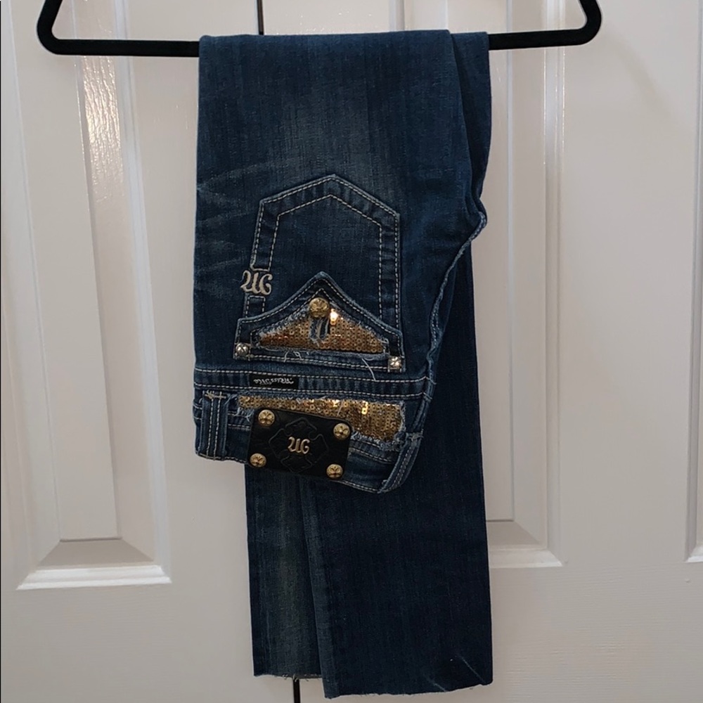 Cut off sequin Miss Me jeans